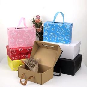 Custom rectangular folding gift packing box shoes box scarf box